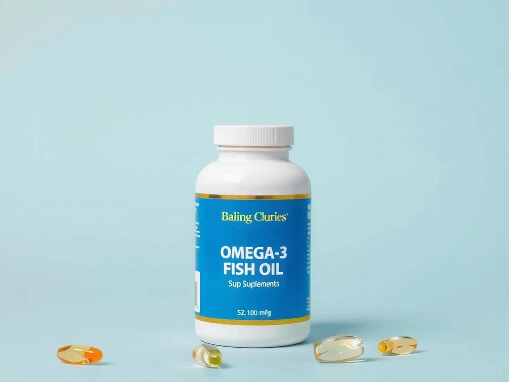 Bottle of Omega-3 supplements